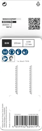 Hoja de sierra de calar Bosch PRO Hardwood clean T101BF 100 mm 2 uds.